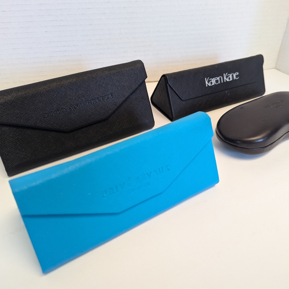 4 Pcs Vera Wang Clamshell Eyeglasses Sunglasses Hard Case